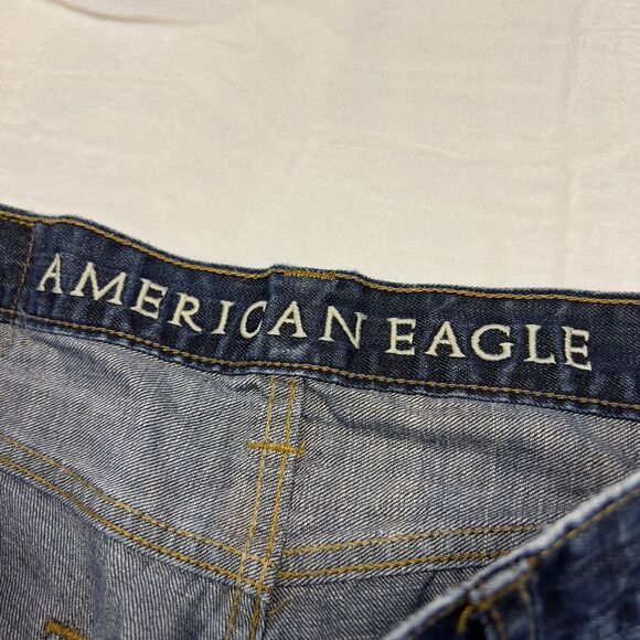 American Eagle Jeans Mens 32x32 Blue Denim Original Straight Casual - Picture 7 of 10